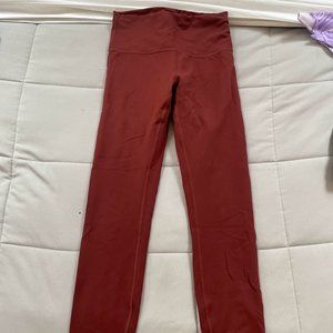 Lululemon Wunder Train Leggings - burnt orange